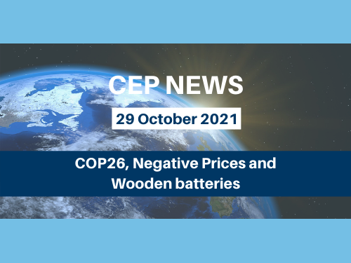 COP26, Negative Prices and Wooden Batteries