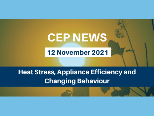 Heat Stress, Appliance Efficiency and Changing Behaviour Heat Stress, Appliance Efficiency and Changing Behaviour